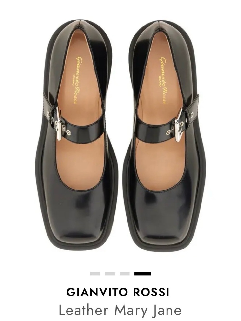 Gianvito Rossi Black Patent Leather Mary Jane Flats